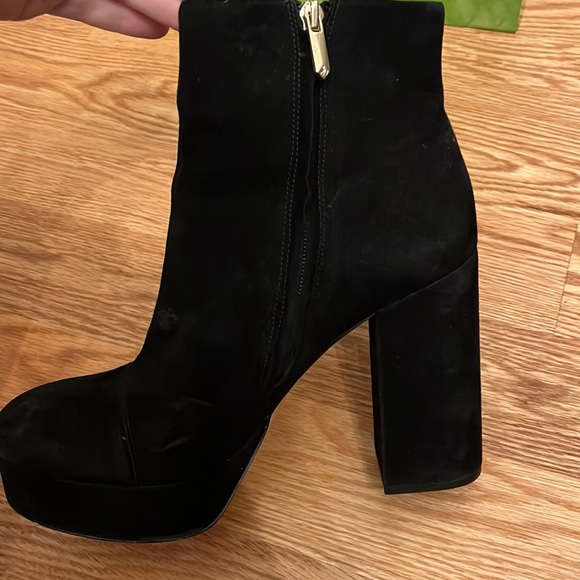 Black suede ankle boots - Picture 6 of 8